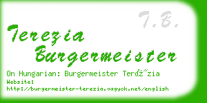 terezia burgermeister business card